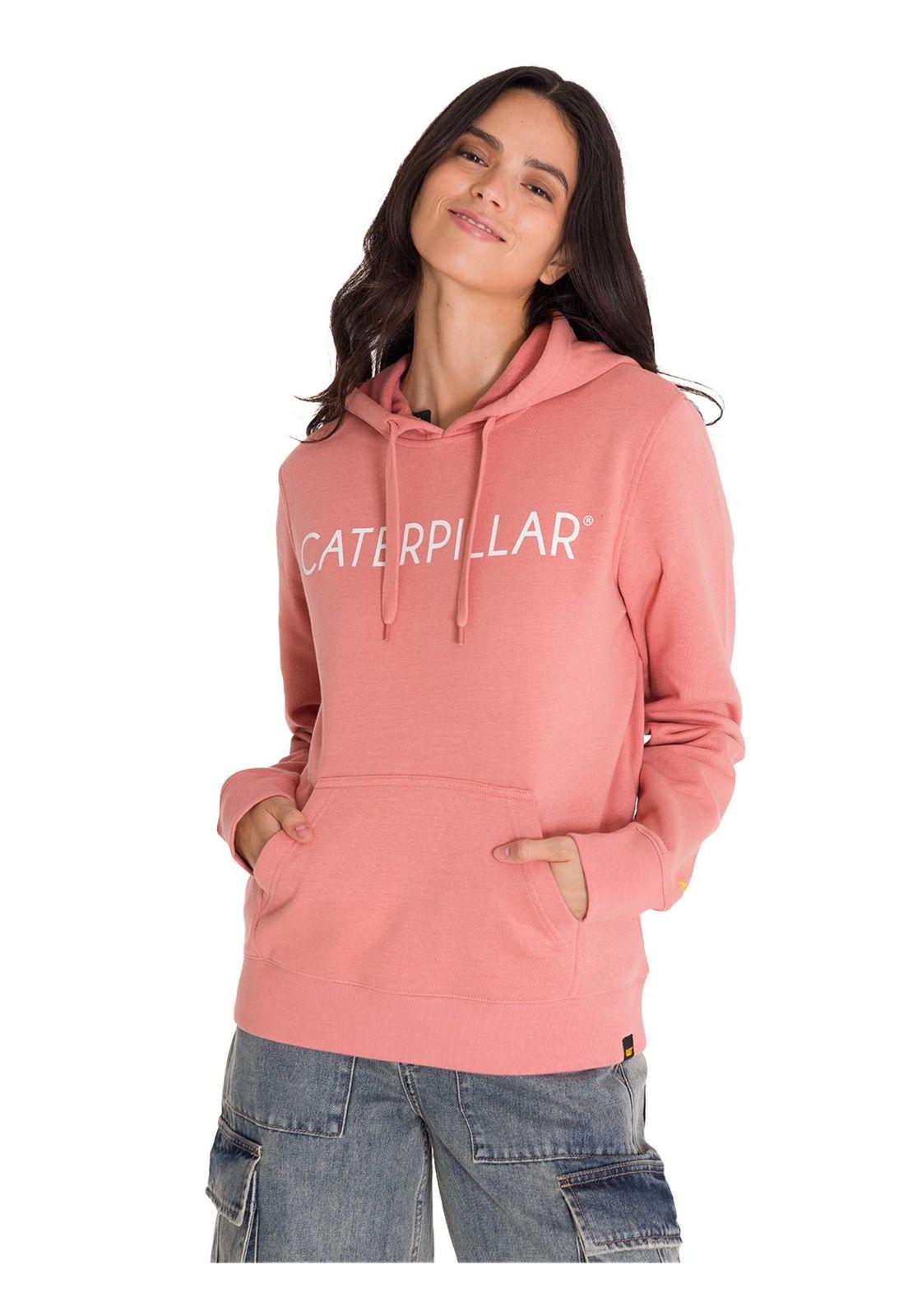 Polerón Con Gorro Logoerpillar Mujer Terracota-1
