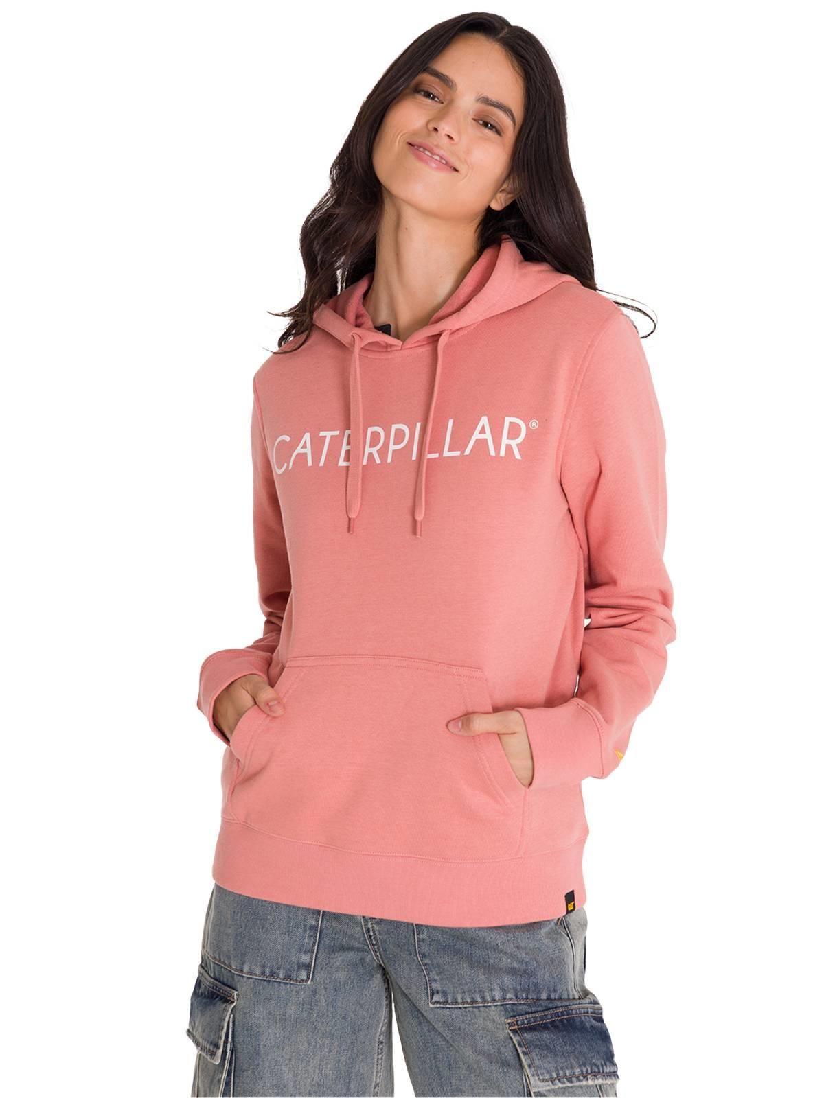 Polerón Con Gorro Logoerpillar Mujer Terracota-1