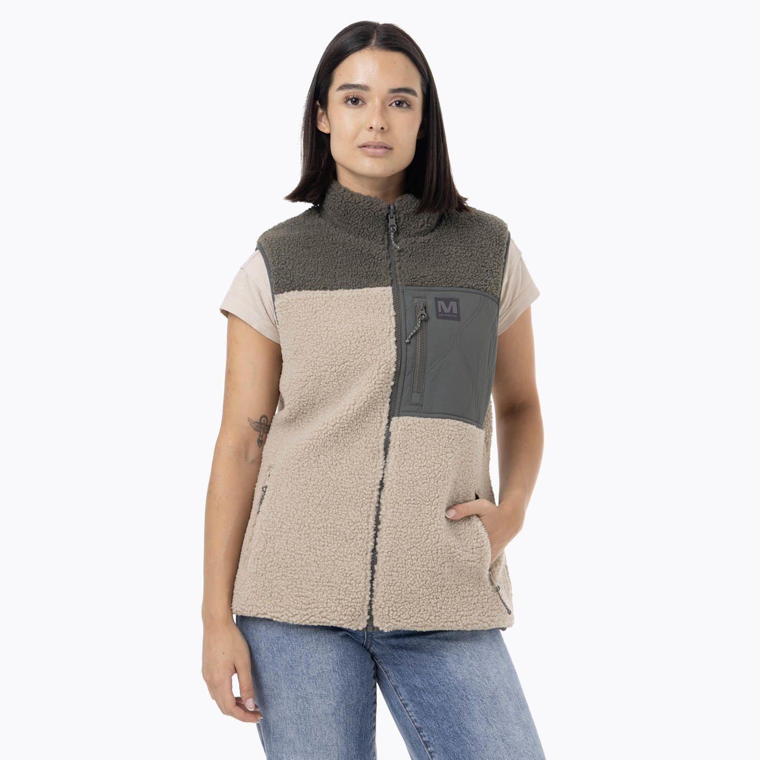 Polar Sin Mangas Mujer Sherpa Reversible Verde-0