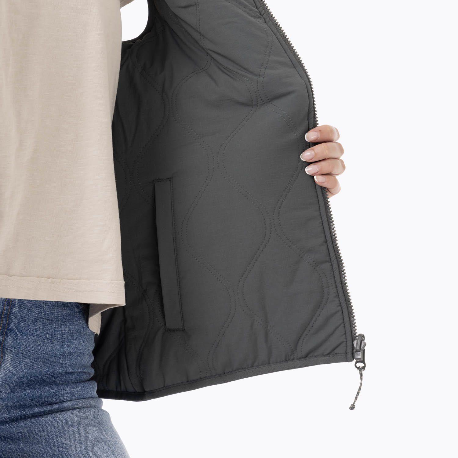 Polar Sin Mangas Mujer Sherpa Reversible Verde-7