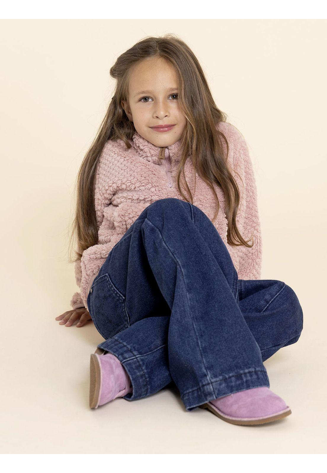 Botin Cuero Mandy Niña Rosado-1