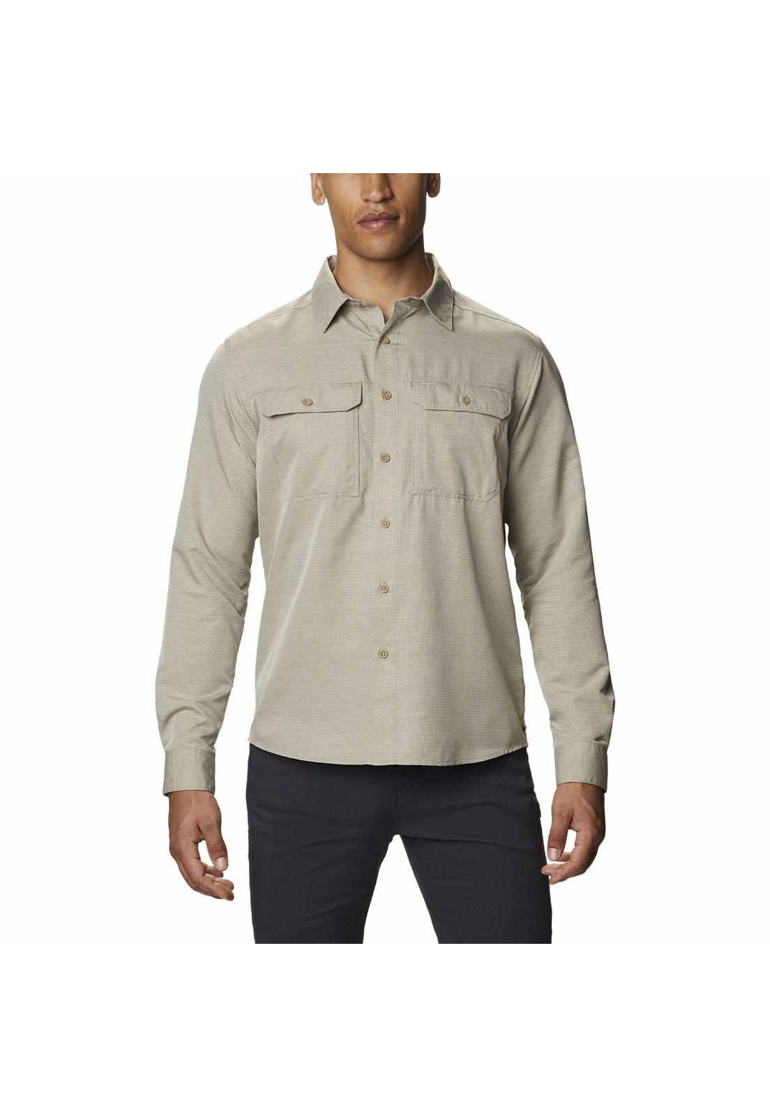 Camisa M/L Hombre Canyon Long Sleeve Blanco-4