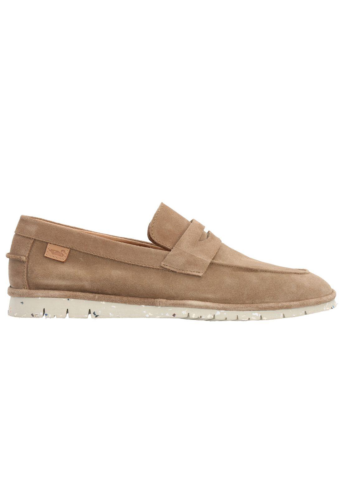 Mocasín Cuero Hombre Ninfo Beige -0