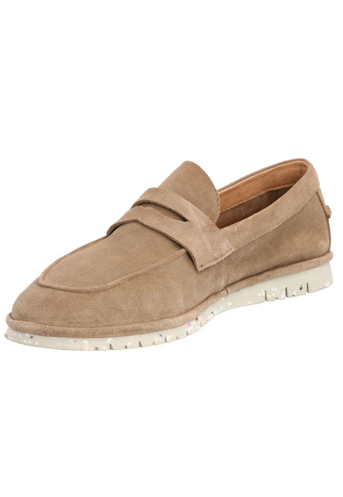 Mocasín Cuero Hombre Ninfo Beige -3