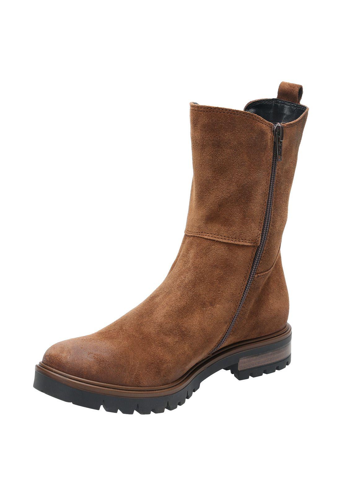 Bota Cuero Mujer Cadis Café-4