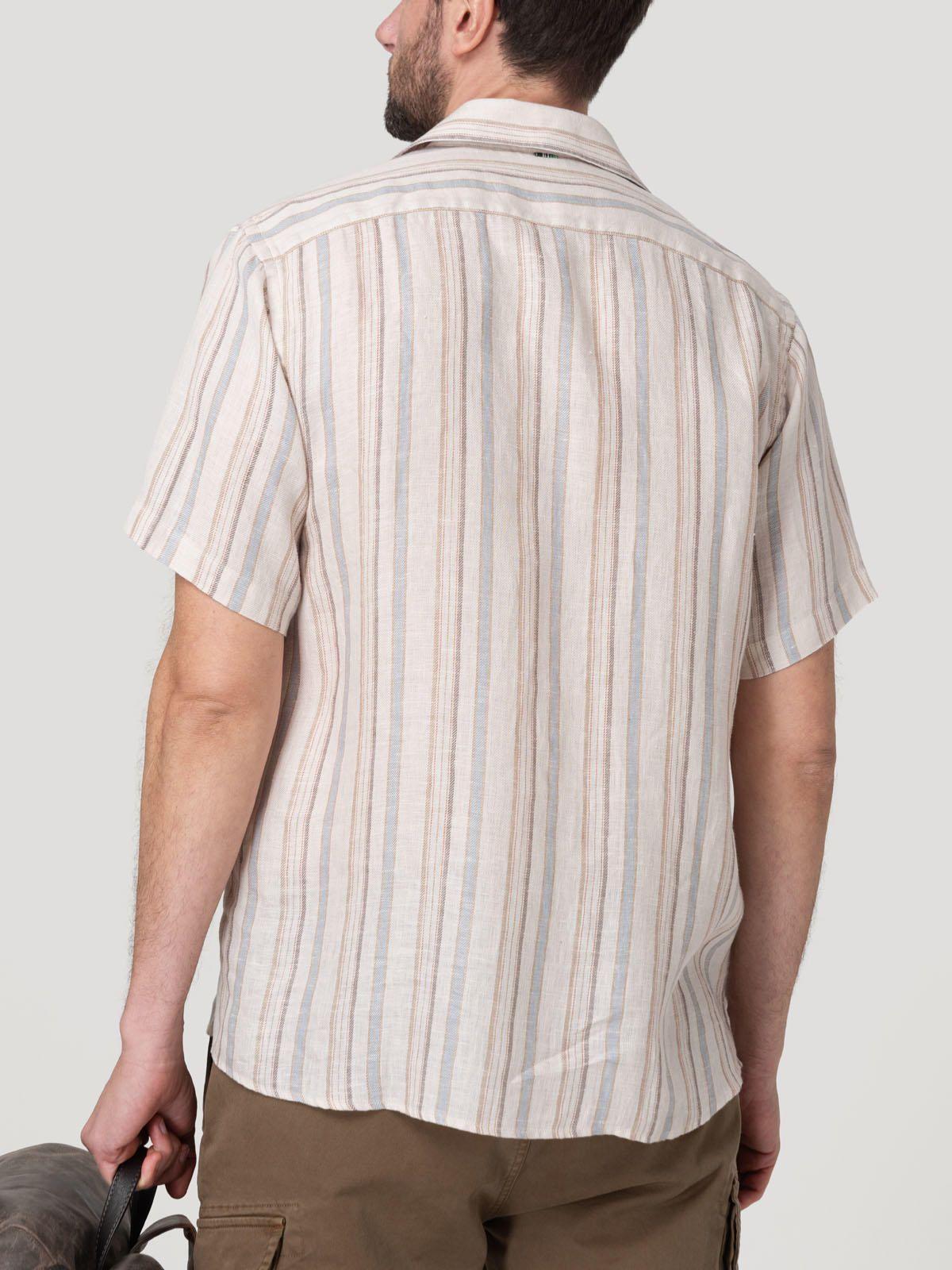 Camisa Lino Orgánico Hombre Duna Beige-5