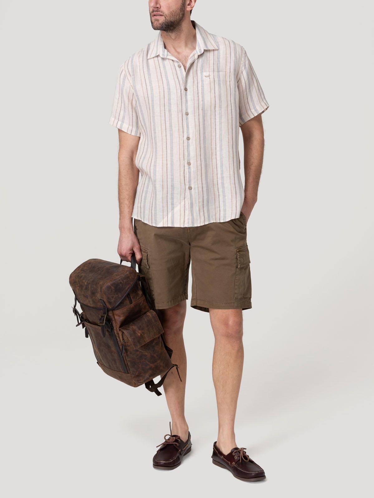 Camisa Lino Orgánico Hombre Duna Beige-7