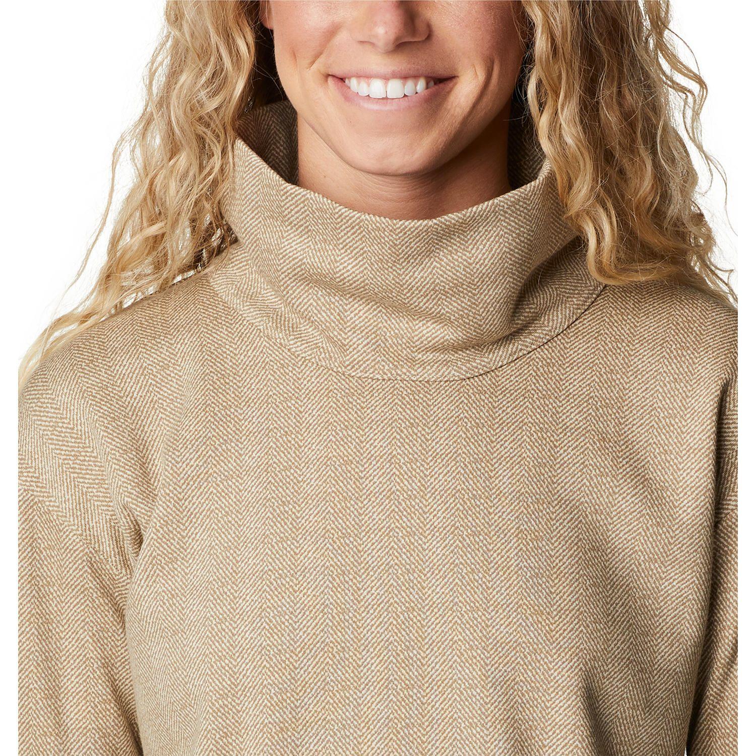 Polerón Mujer Lodge Funnel Pullove Blanco-1