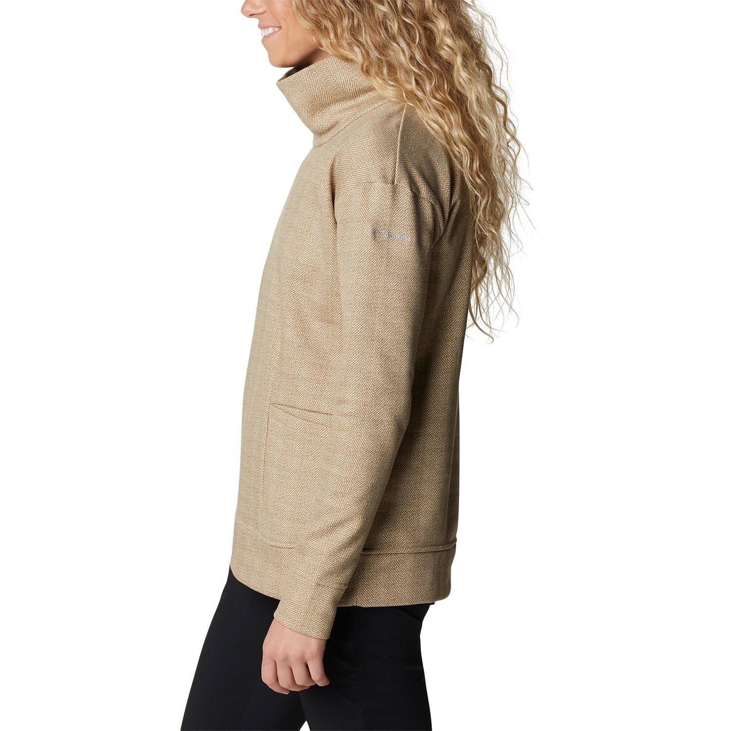 Polerón Mujer Lodge Funnel Pullove Blanco-3