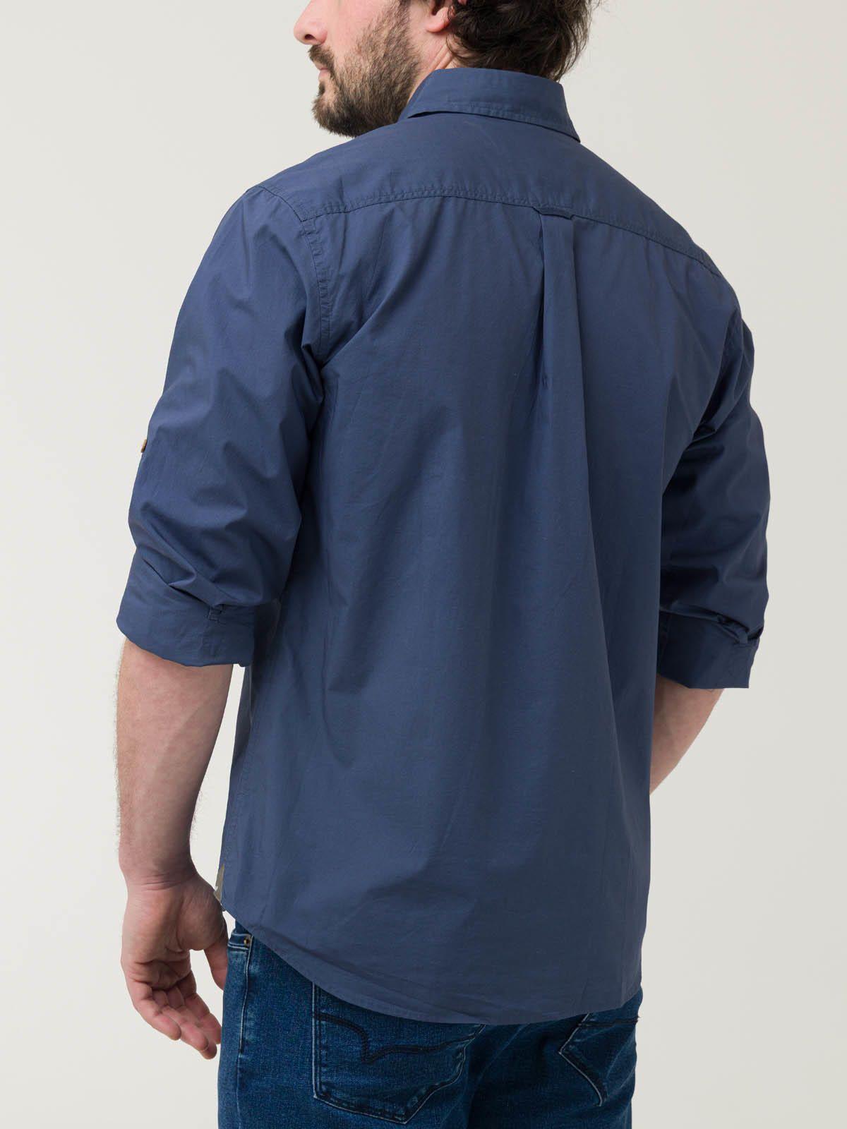 Camisa Algodón Orgánico Hombre Galiton Azul-5