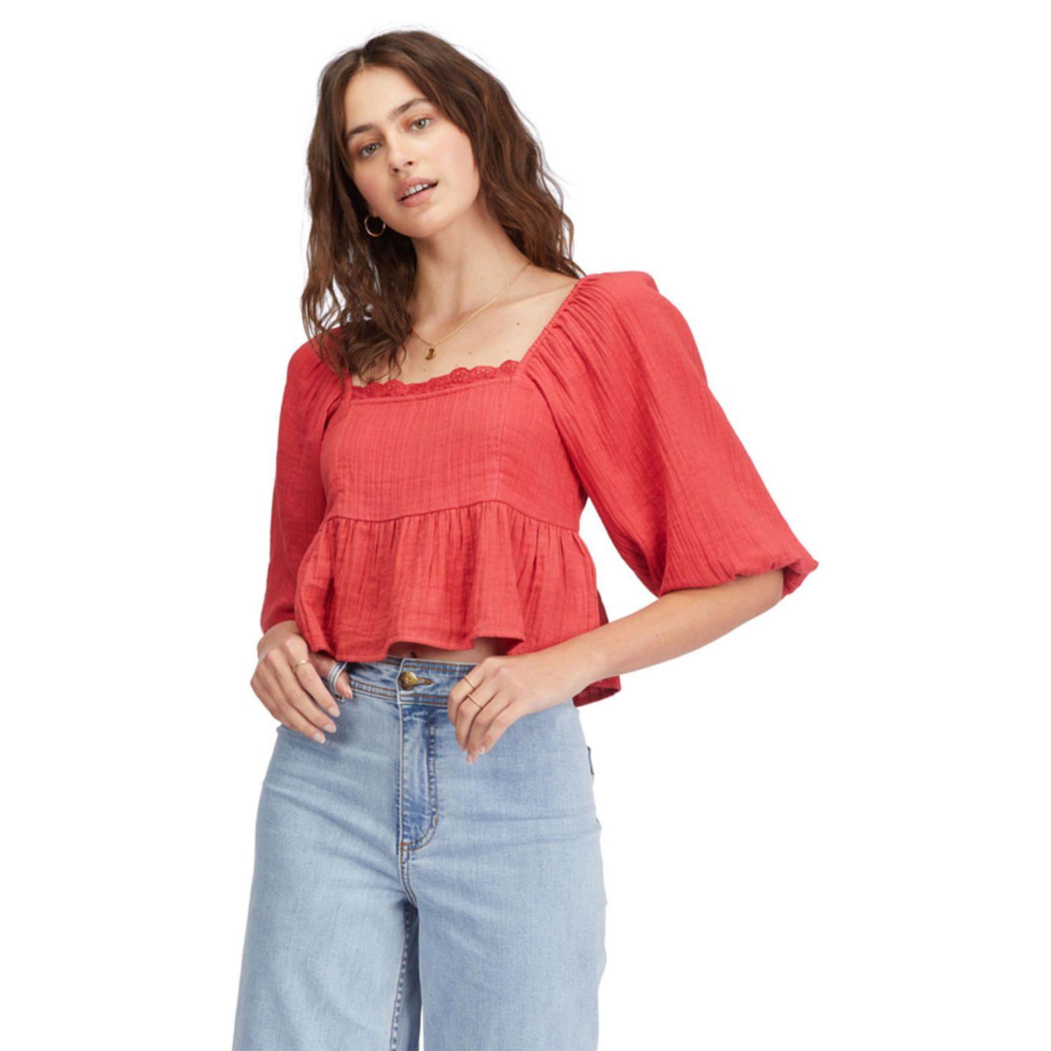 Blusa M/C Cross My Heart J Wvt Rojo Mujer-3