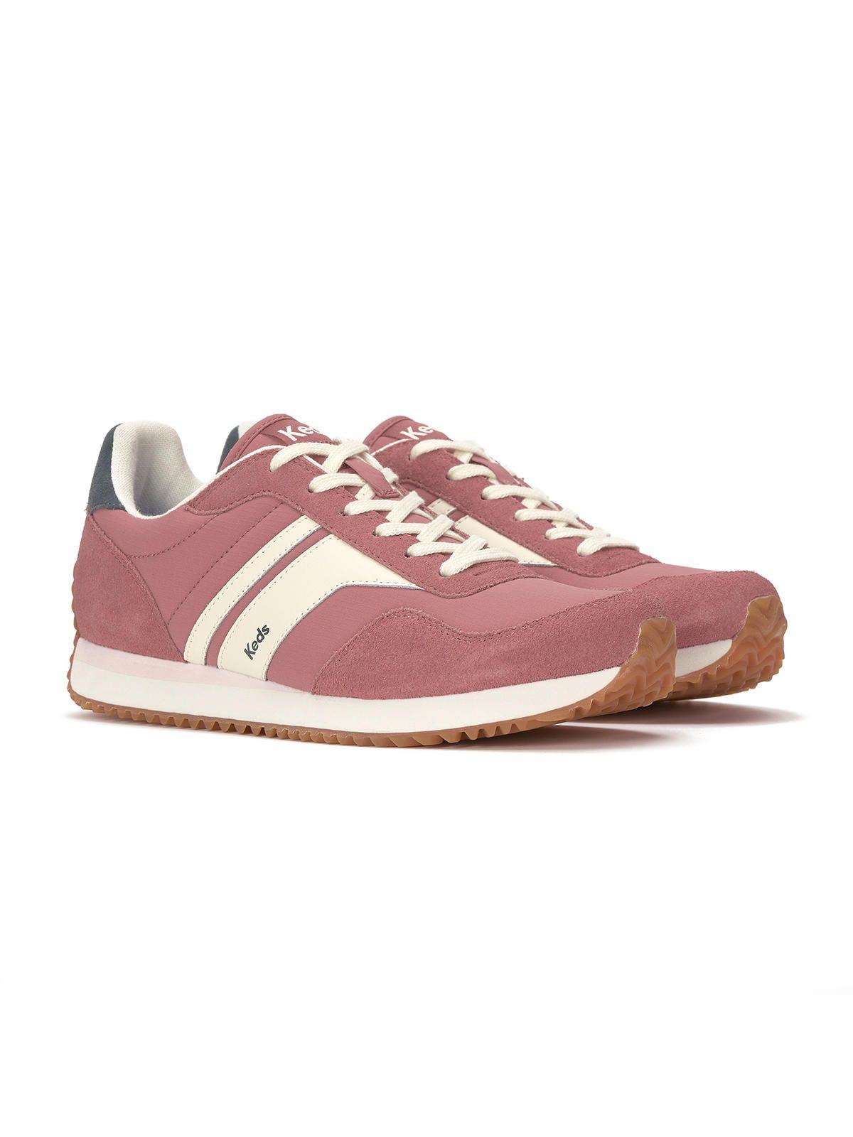 Zapatilla Cuero Mujer Rena Nylon/Suede Fucsia-3