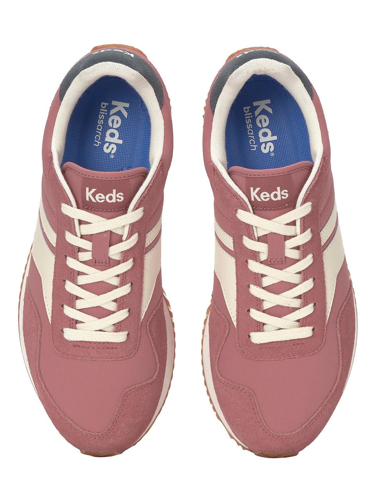 Zapatilla Cuero Mujer Rena Nylon/Suede Fucsia-4