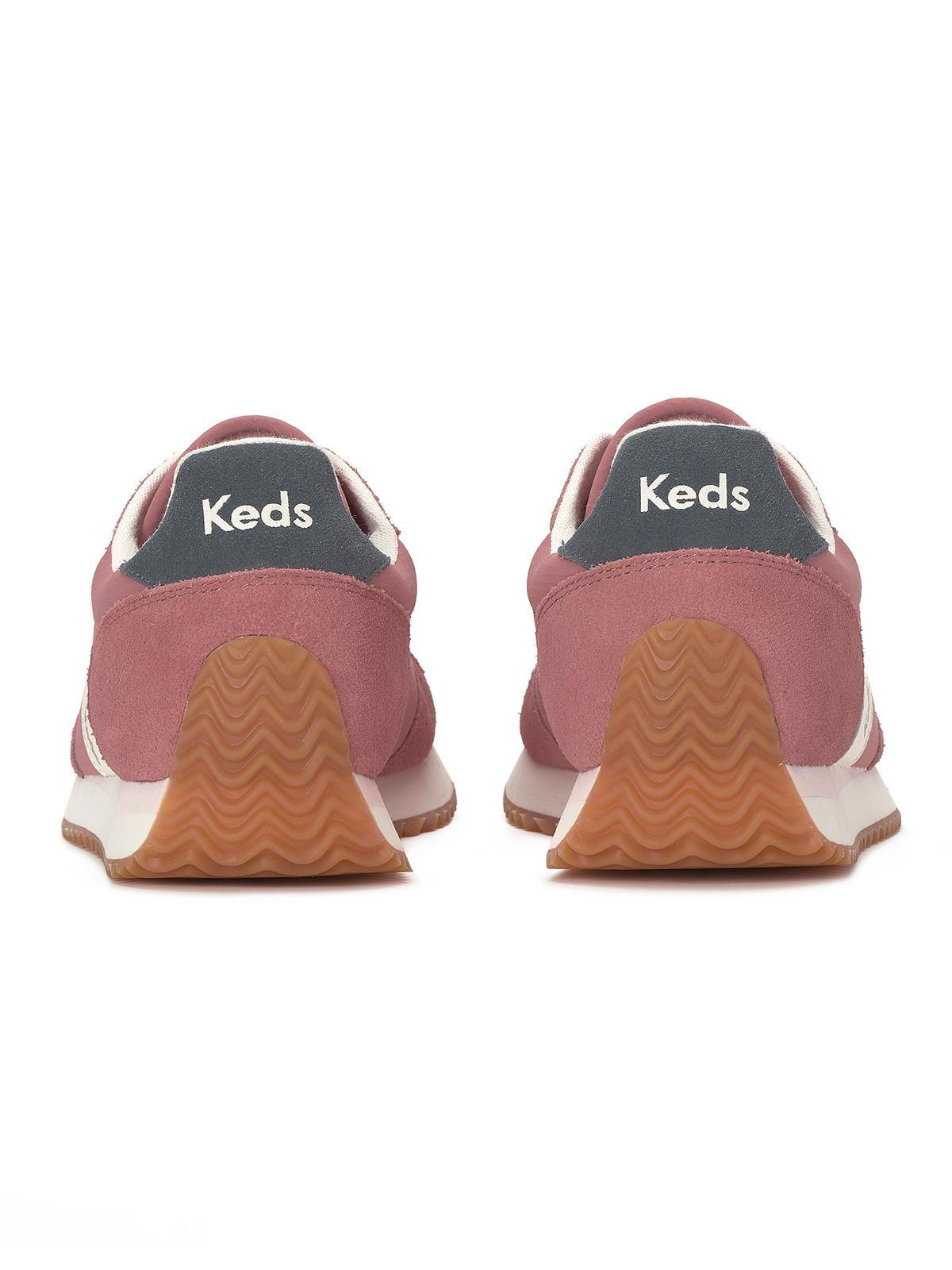 Zapatilla Cuero Mujer Rena Nylon/Suede Fucsia-5