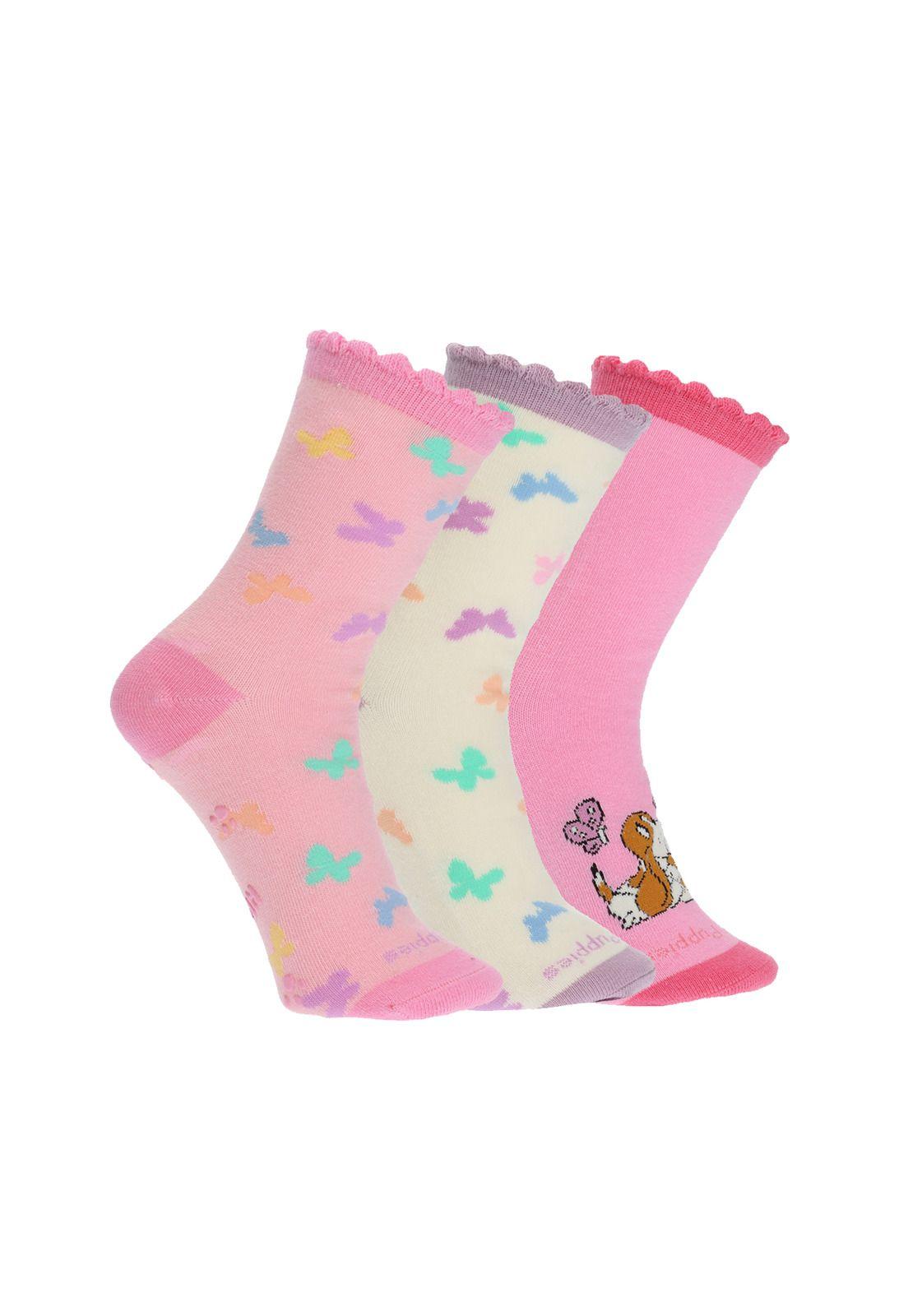 Calcetín Pack Gift Butte Rosado Niña-0