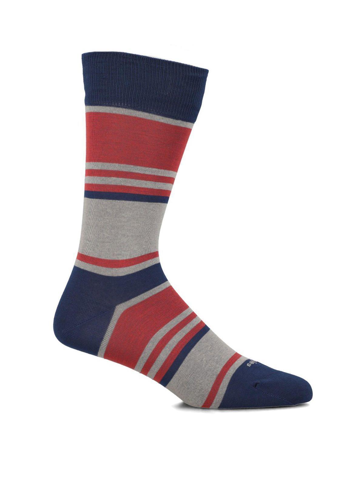 Calcetín Hombre D Stripes Azul Algodón-0