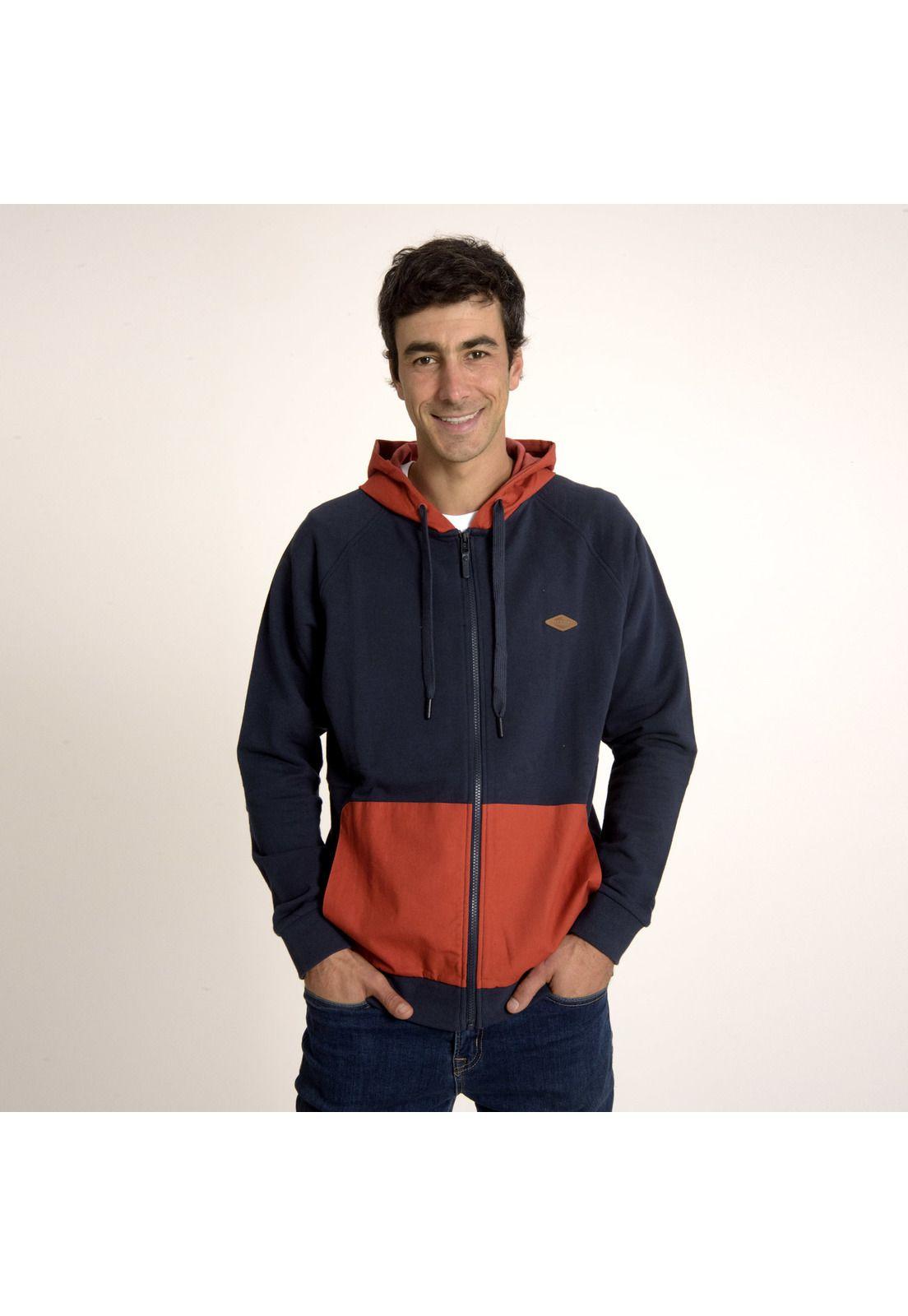 Poleron Hombre M Duck Fz Swearshirt Azul Marino-0