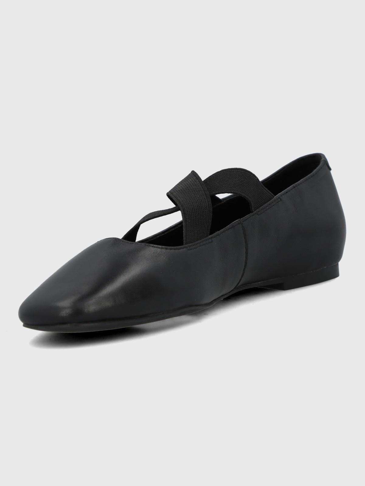 Ballerina Cuero Mujer Laving Negro-4