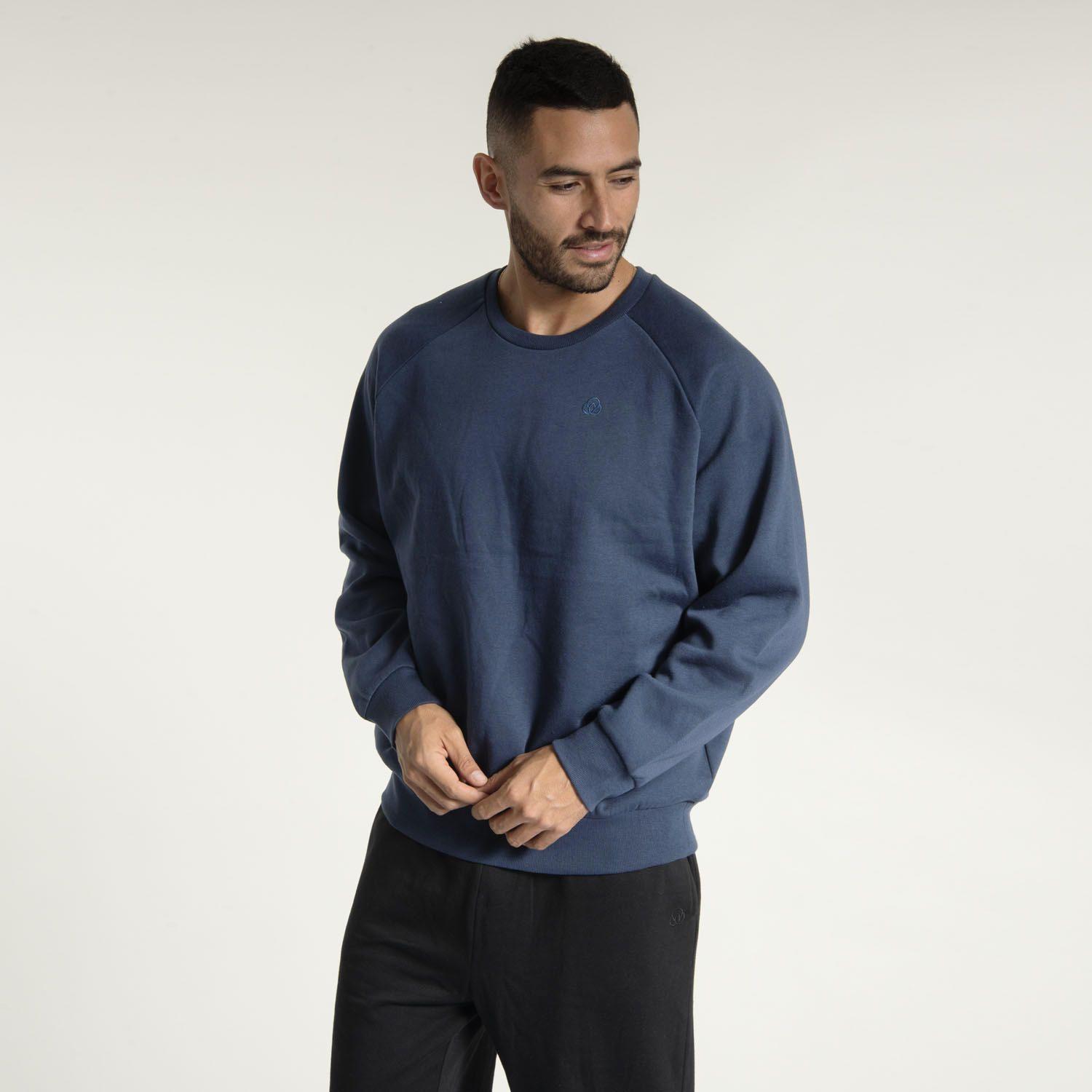 Polerón Hombre Crew Neck Azul-1