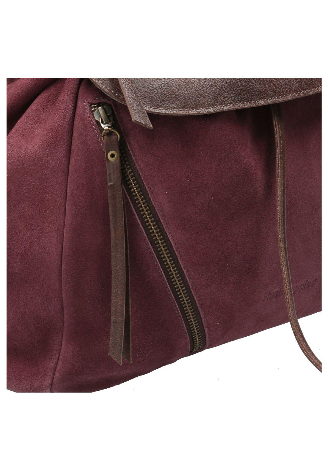 Cartera Cuero Mujer Loures Backbag Burdeo-4