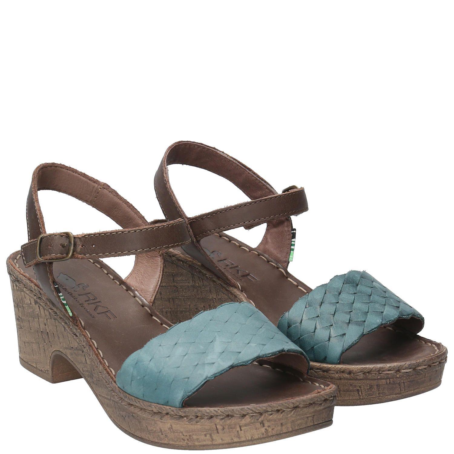 Sandalia Cuero Mujer Andre Verde-7