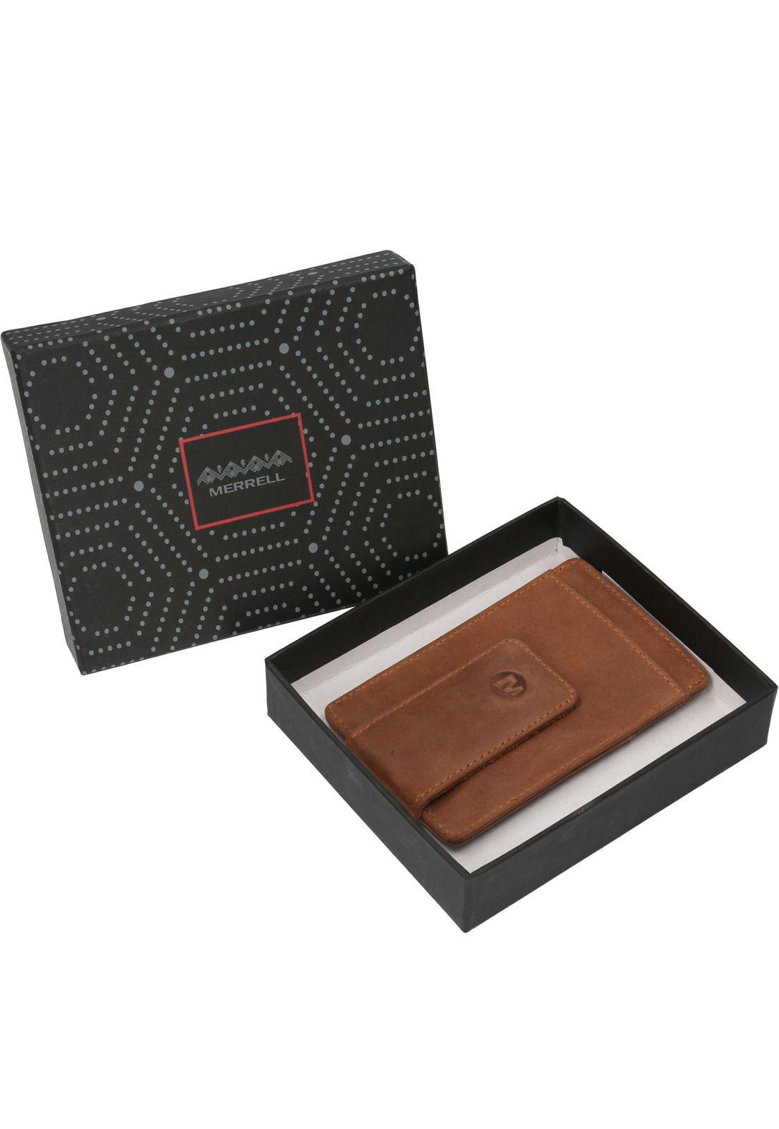 Tarjetero Hombre Magnet Card Holder Café-2
