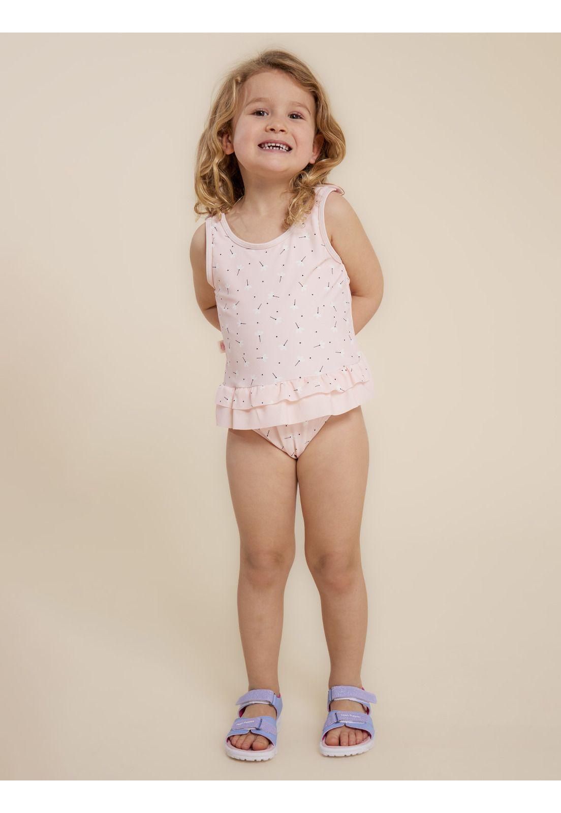 Traje De Baño Niña Nina Rosado-1