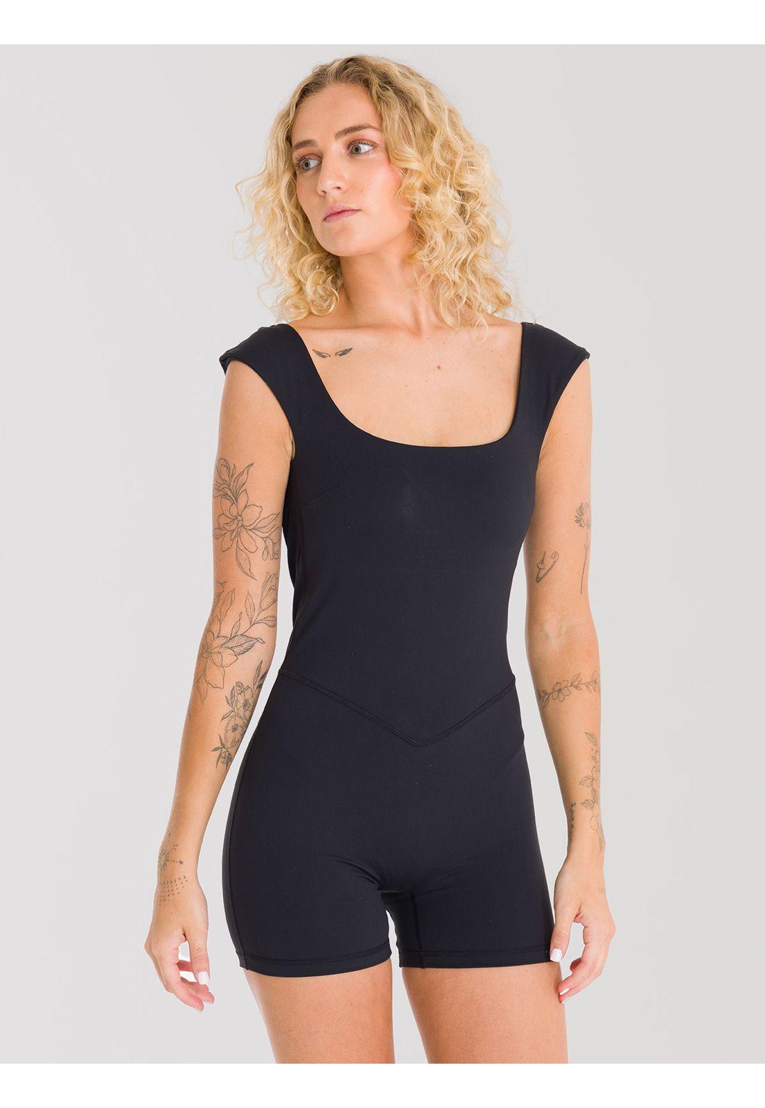 Enterito Corto Mujer Kira SAINTMALE Negro-3