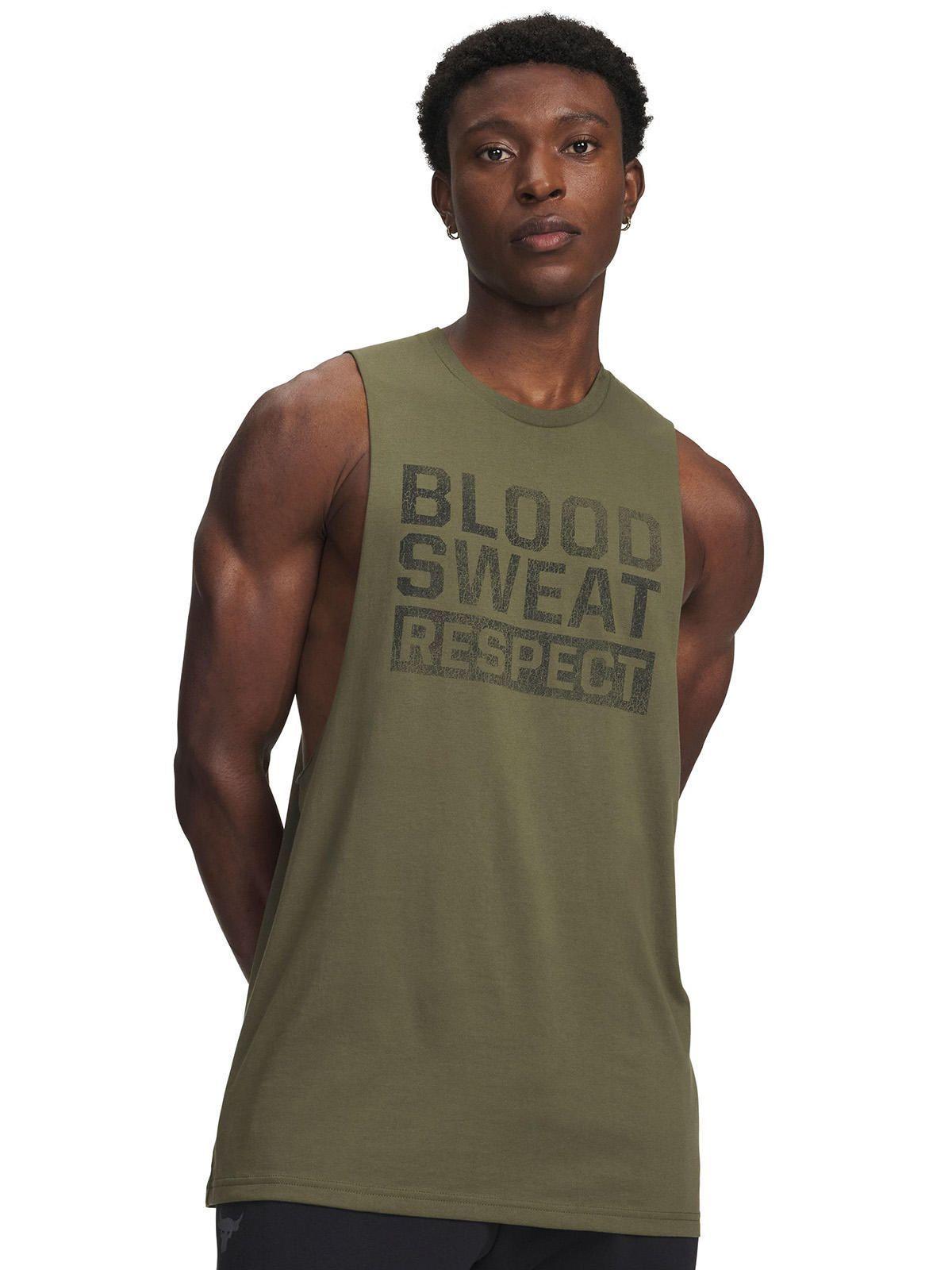 Polera S/M UA Project Rock Bsr Verde Hombre-0