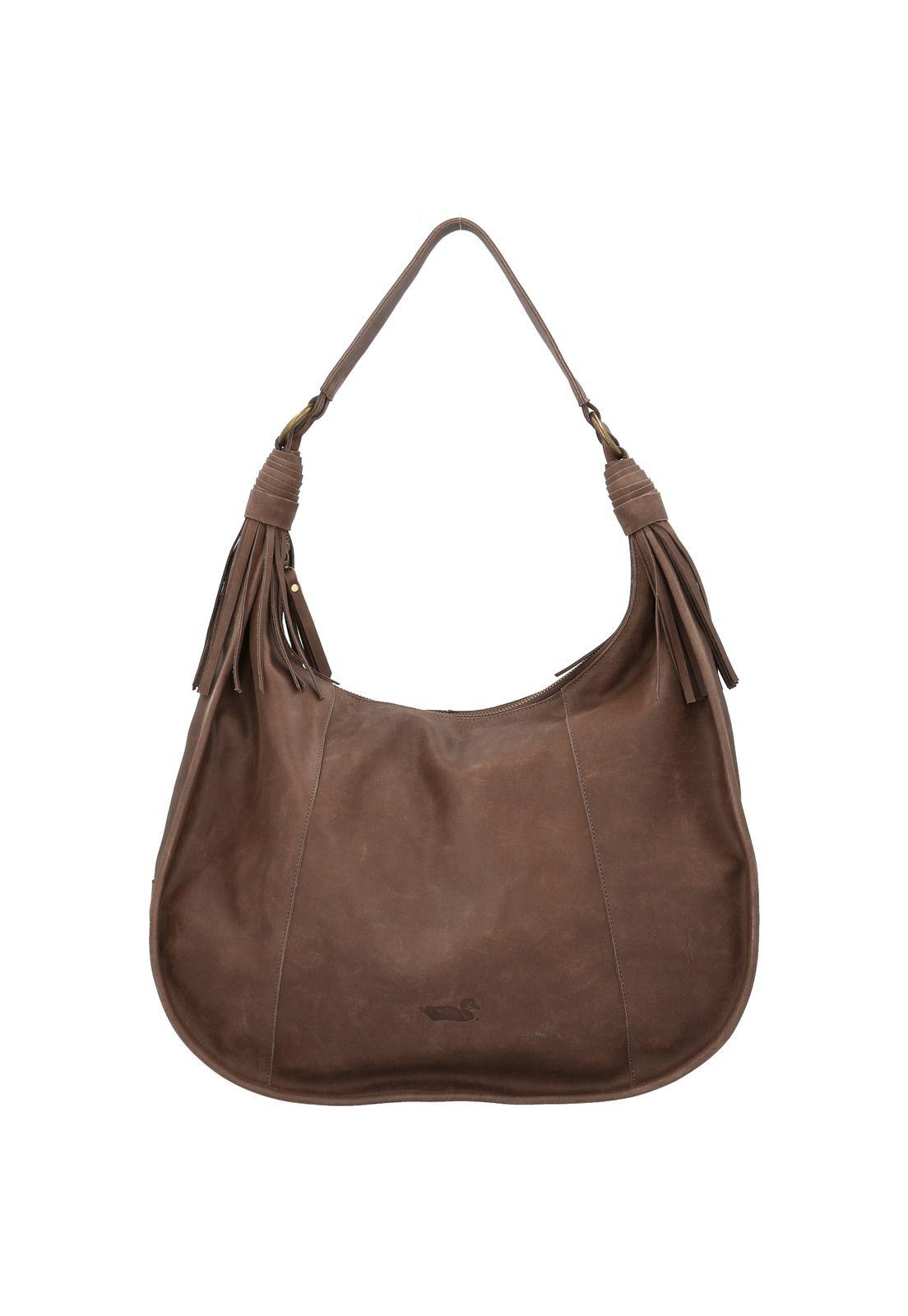 Cartera Cuero Mujer Sofi Hobo Café-0