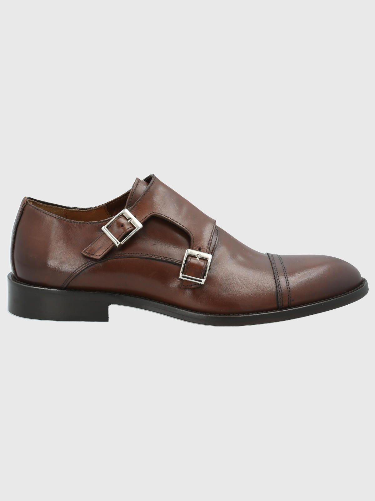 Zapato Cuero Hombre Battista Café Oscuro-1
