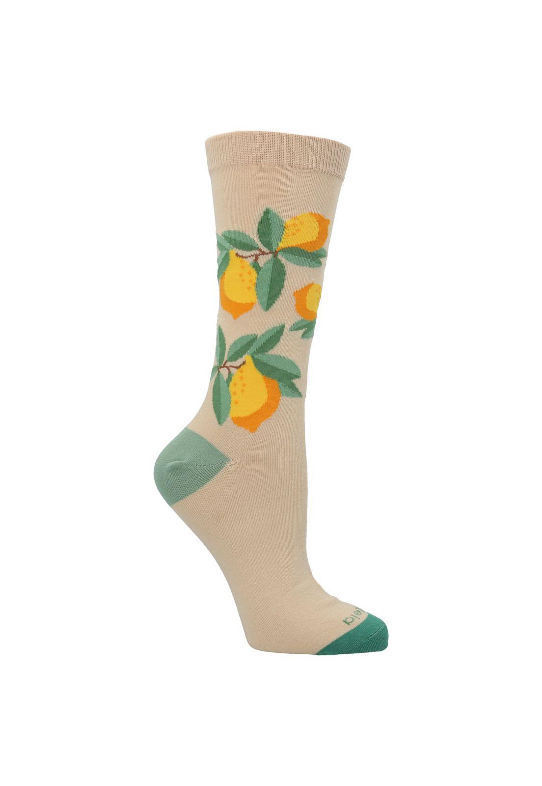 Calcetín Lemon Crema Mujer-0