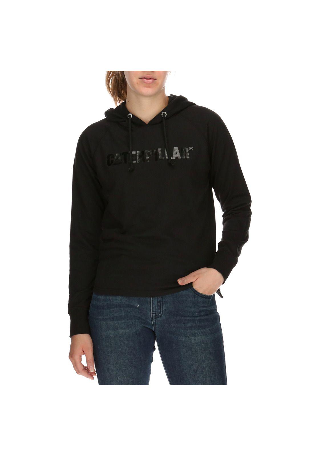 Polerón Mujer Logo Pullover Sweatshirt Poliéster Negro-0