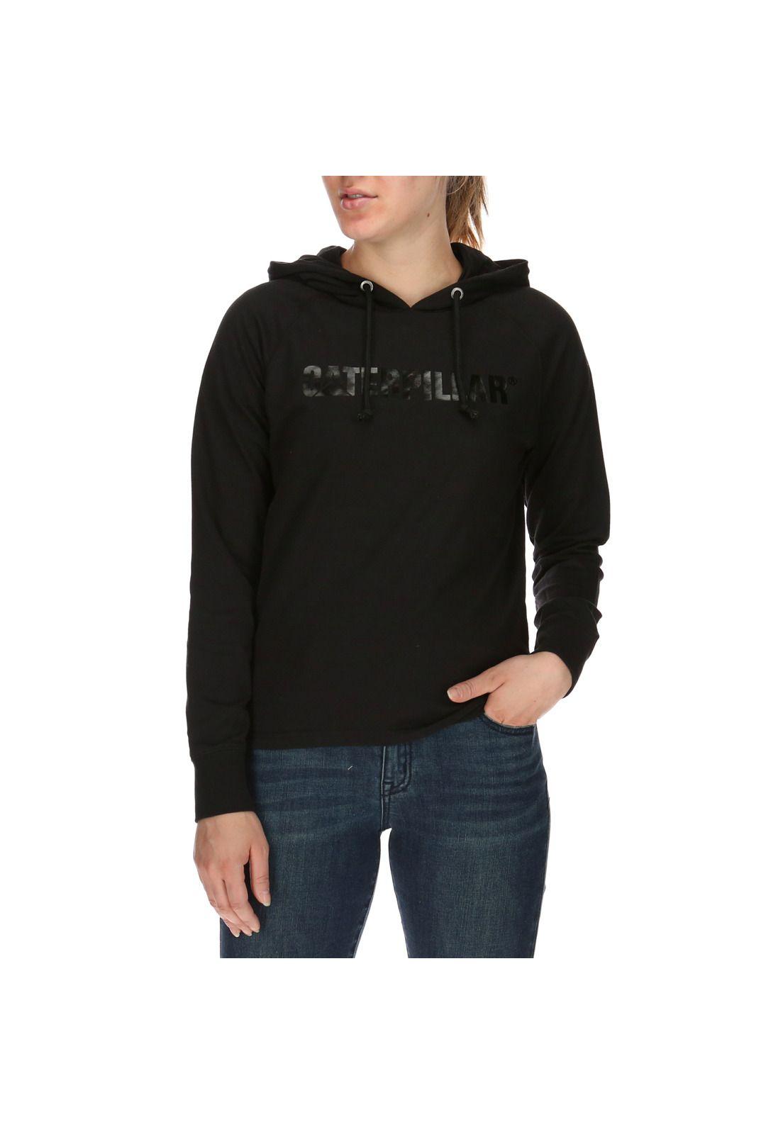 Polerón Mujer Logo Pullover Sweatshirt Poliéster Negro-1
