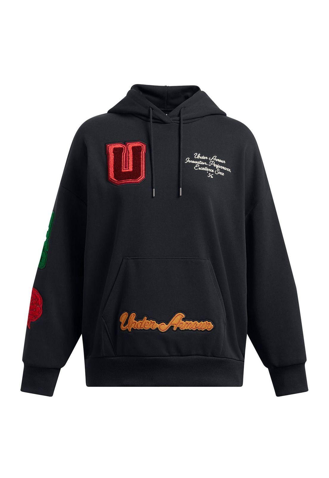 Polerón Oversize  UA Icon para mujer Negro-0