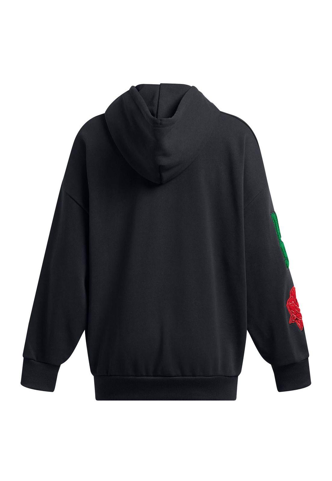 Polerón Oversize  UA Icon para mujer Negro-1