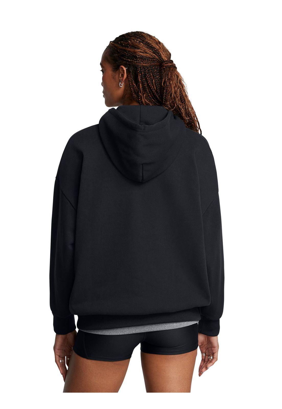 Polerón Oversize  UA Icon para mujer Negro-4