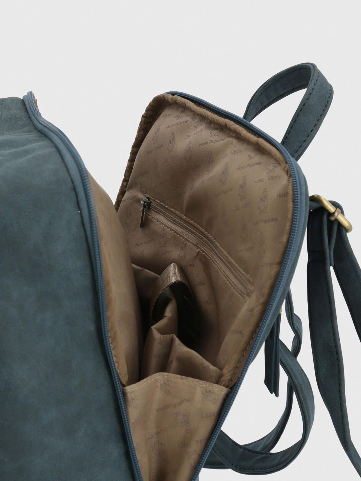 Mochila Ecocuero Mujer Danny Back Azul-4