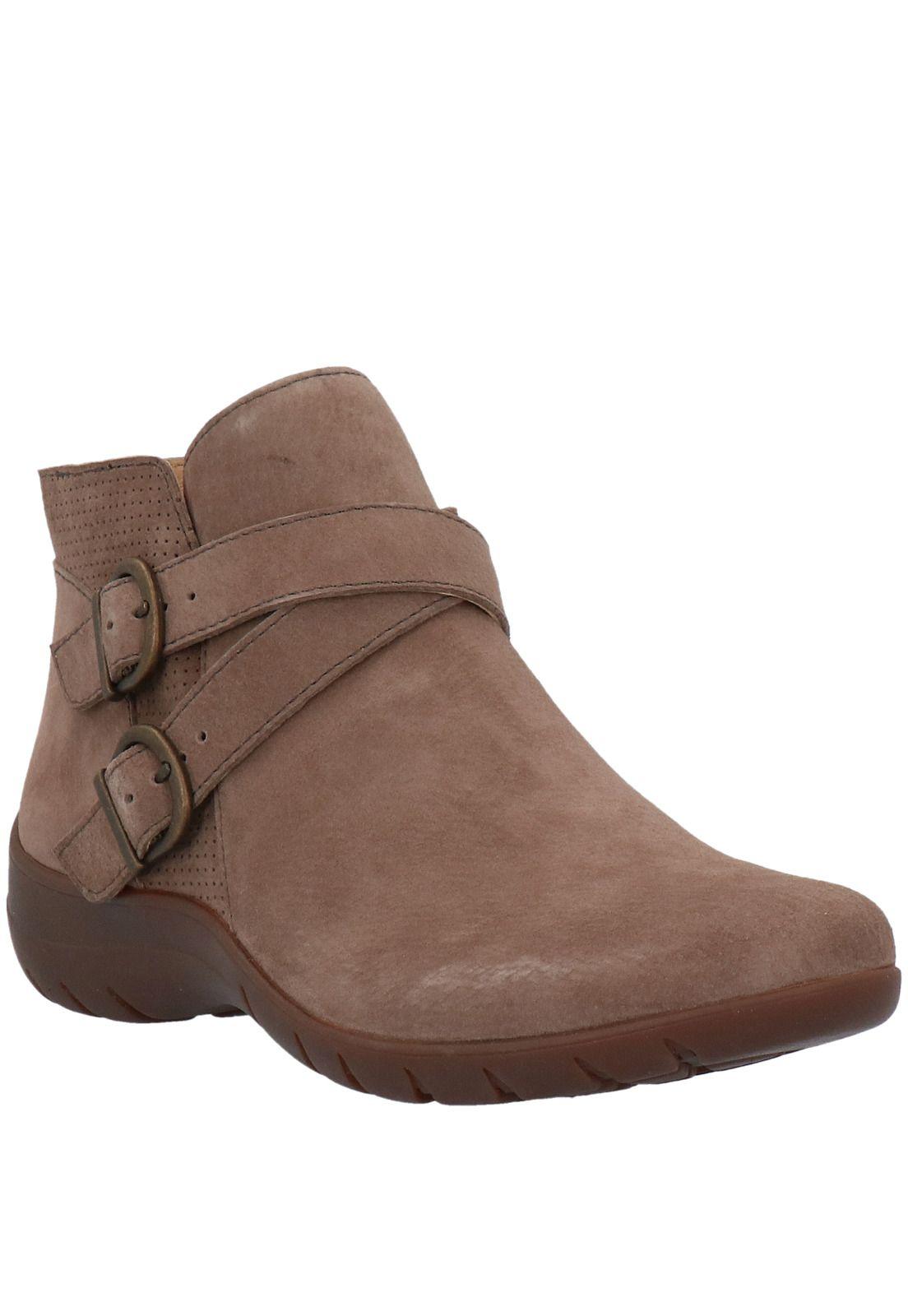 Botin Cuero Mujer Allie Gris-0