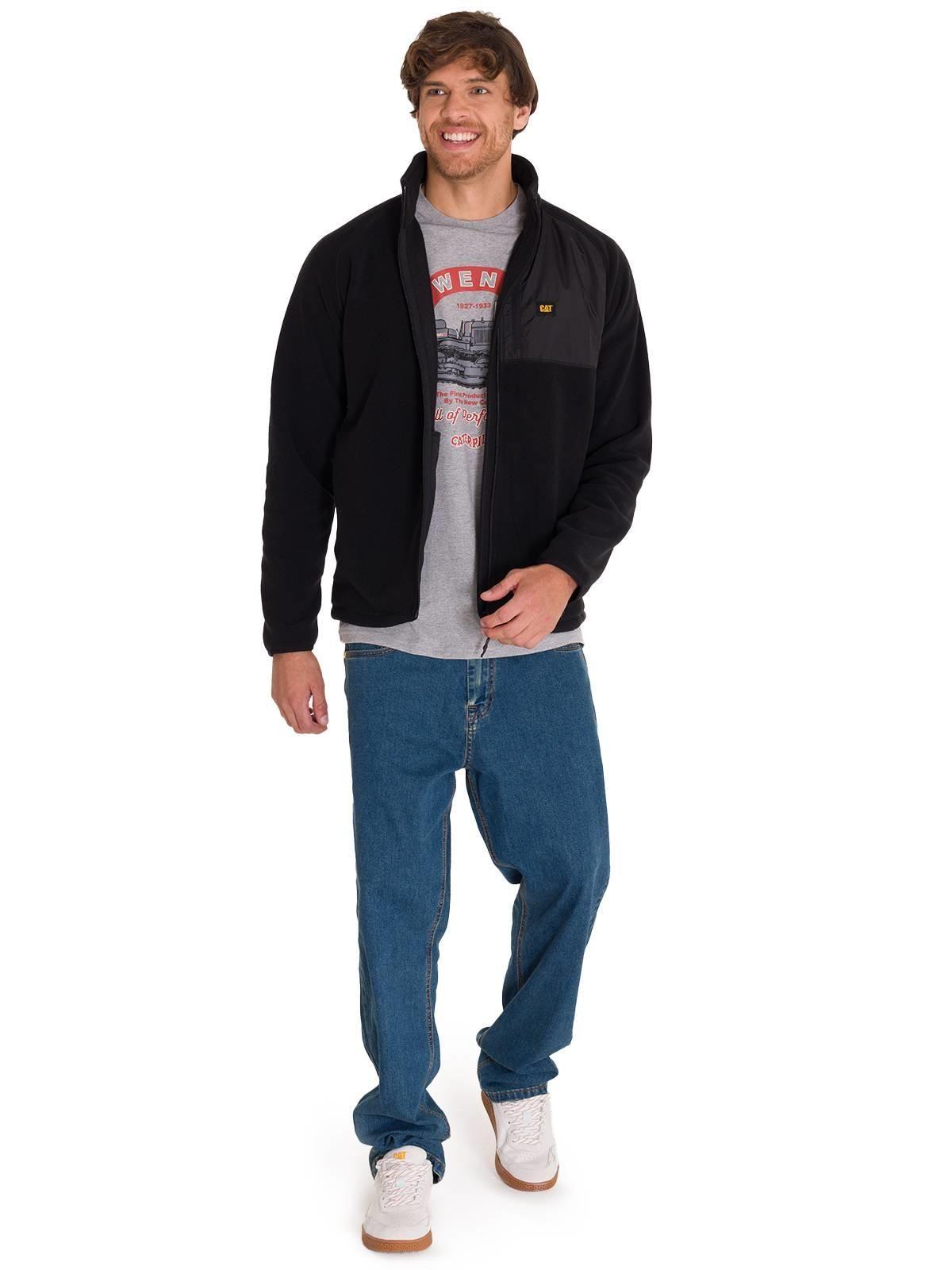Polar Fleece Full Zip Hombre Negro-5
