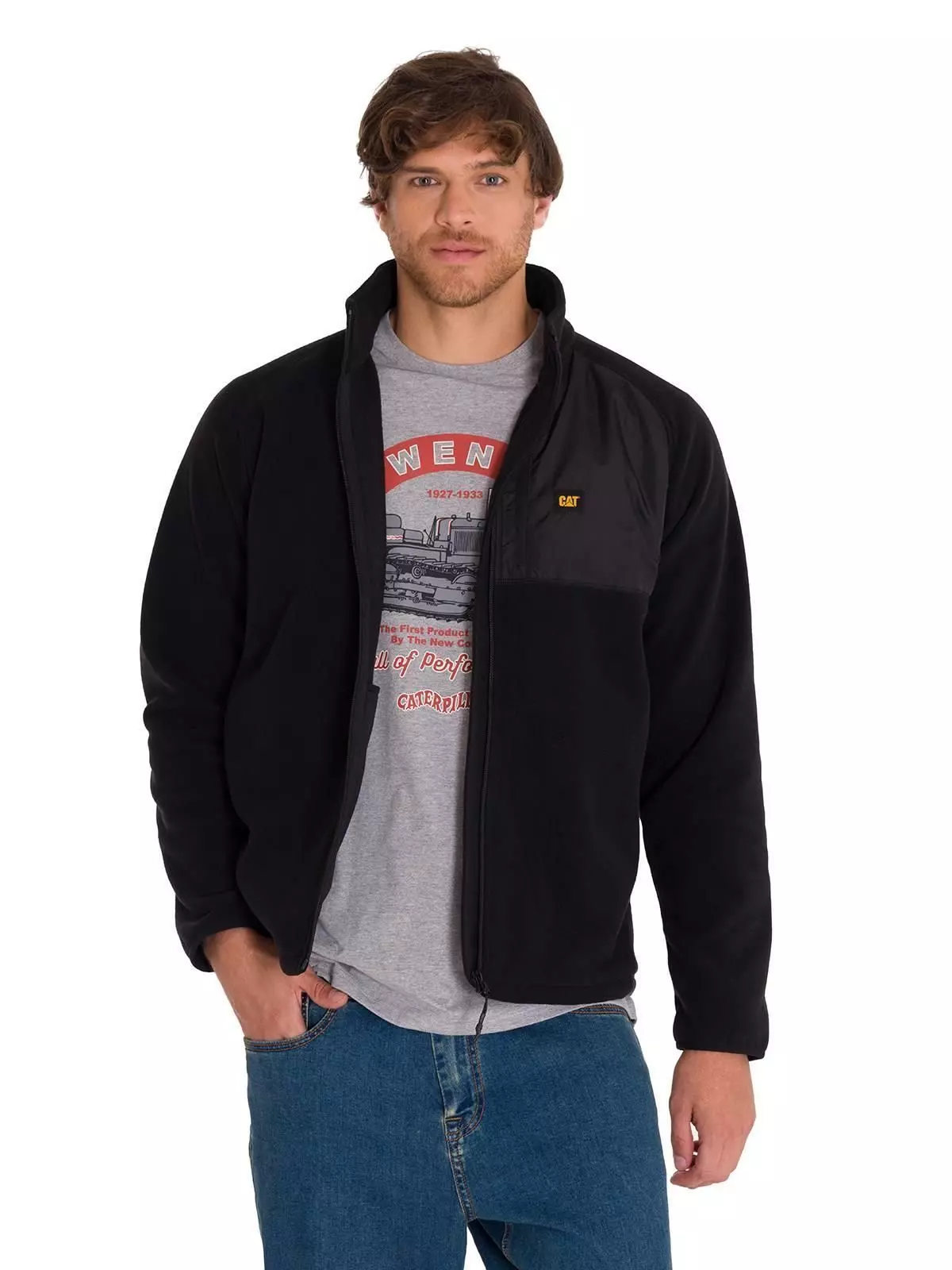 Polar Fleece Full Zip Hombre Negro-0