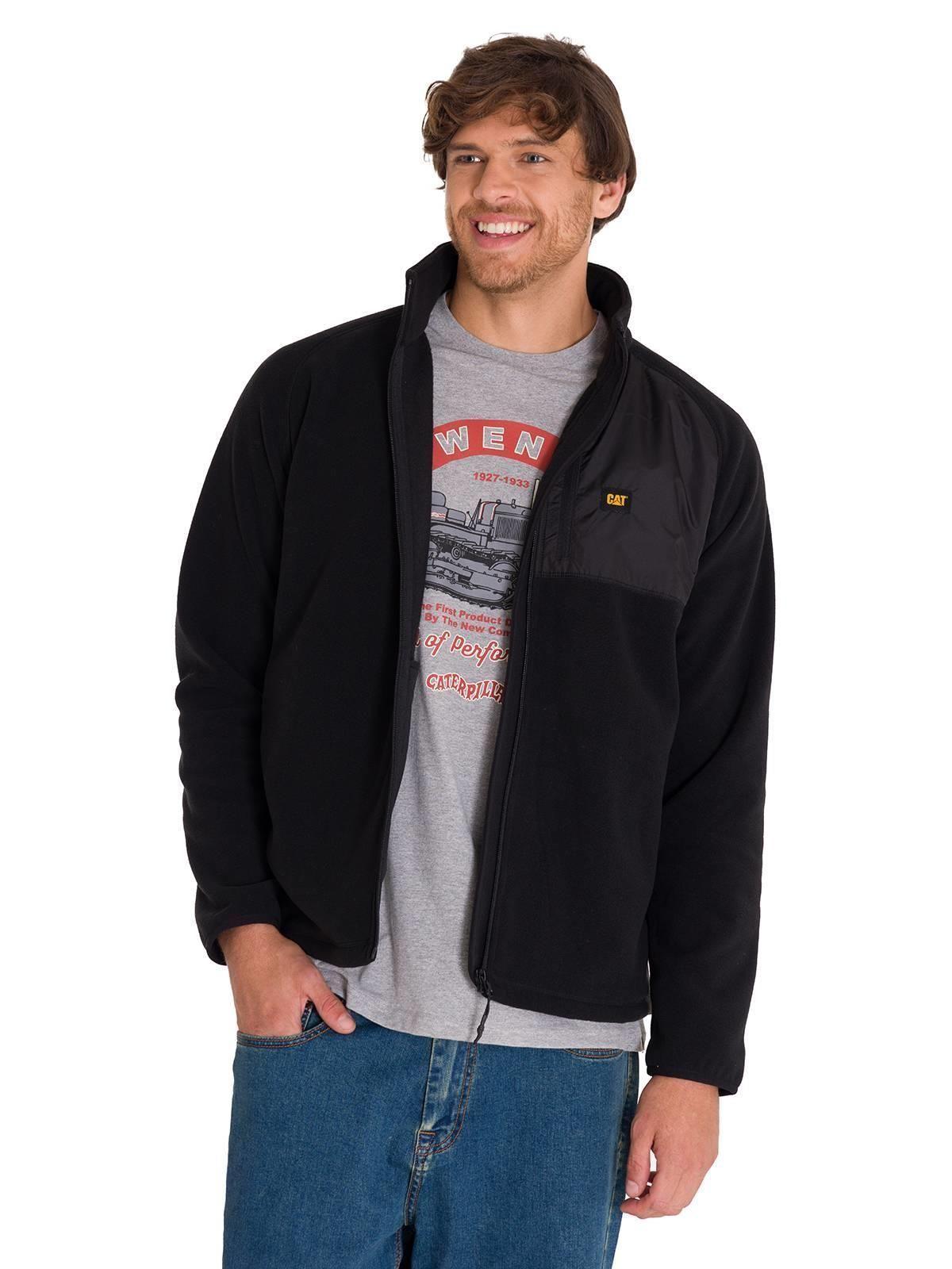 Polar Fleece Full Zip Hombre Negro-1