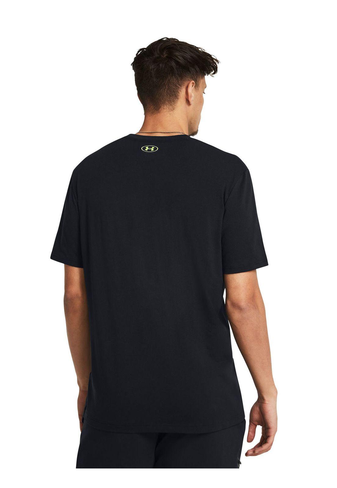 Polera manga corta Vintage hmbre Negro-4