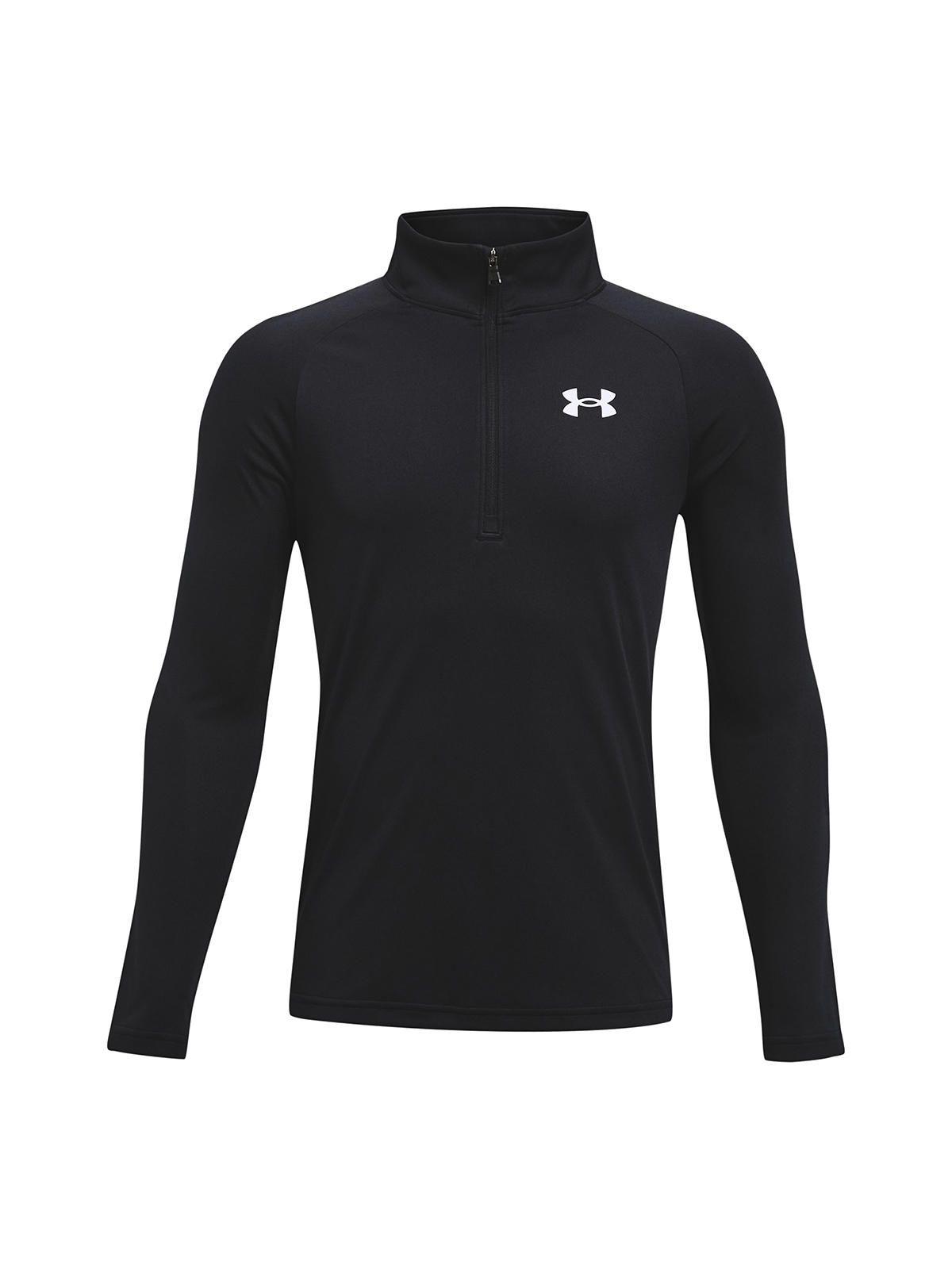 Polerón UA Tech Half zip para niño Negro-0