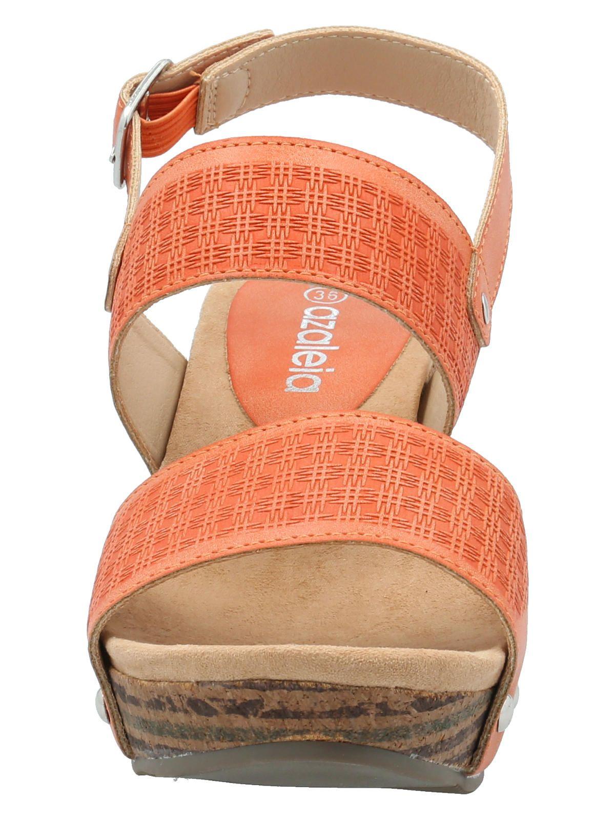 Sandalia Mujer Franco Naranja-3