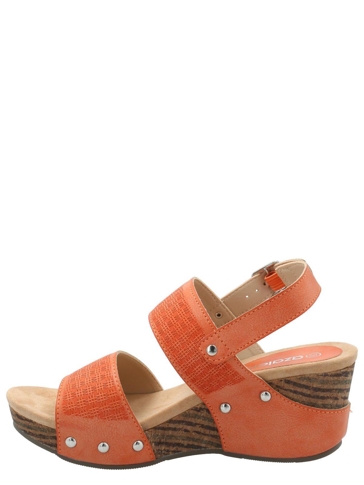 Sandalia Mujer Franco Naranja-5