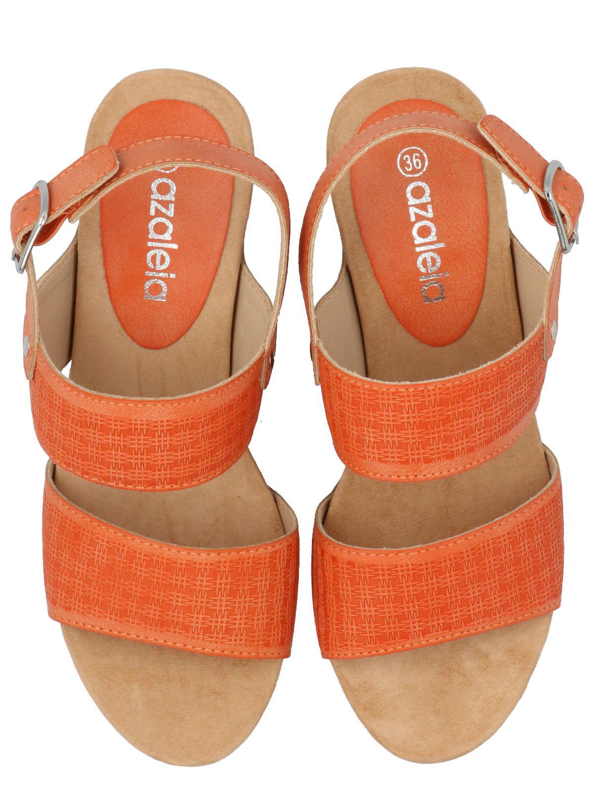 Sandalia Mujer Franco Naranja-6