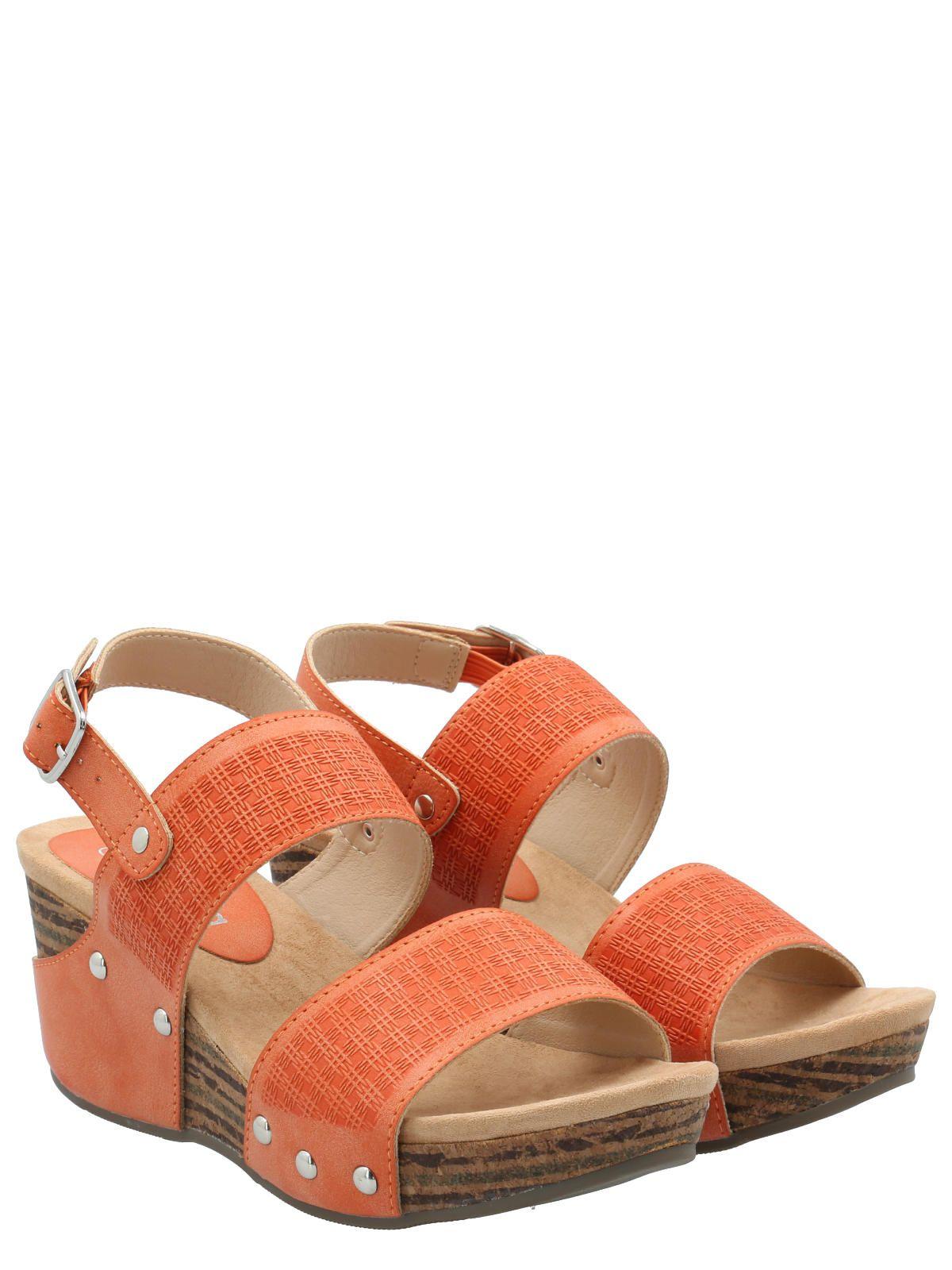 Sandalia Mujer Franco Naranja-7
