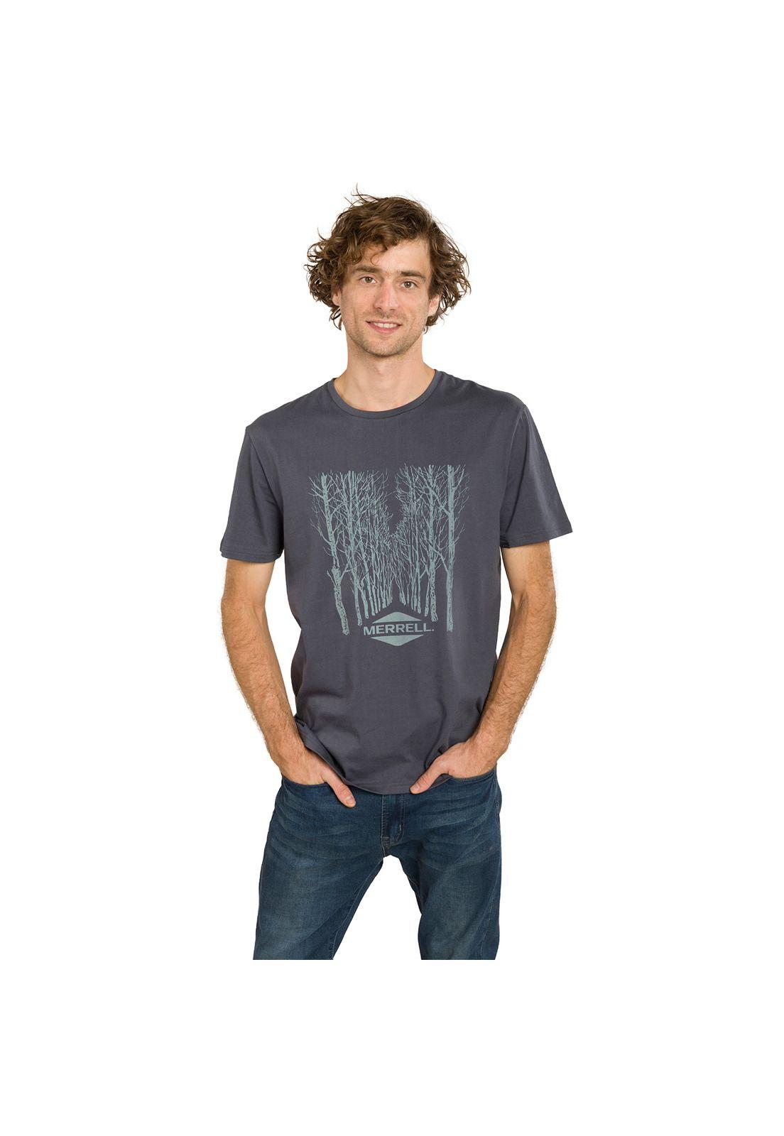 Polera Manga Corta Woods Grafito-0