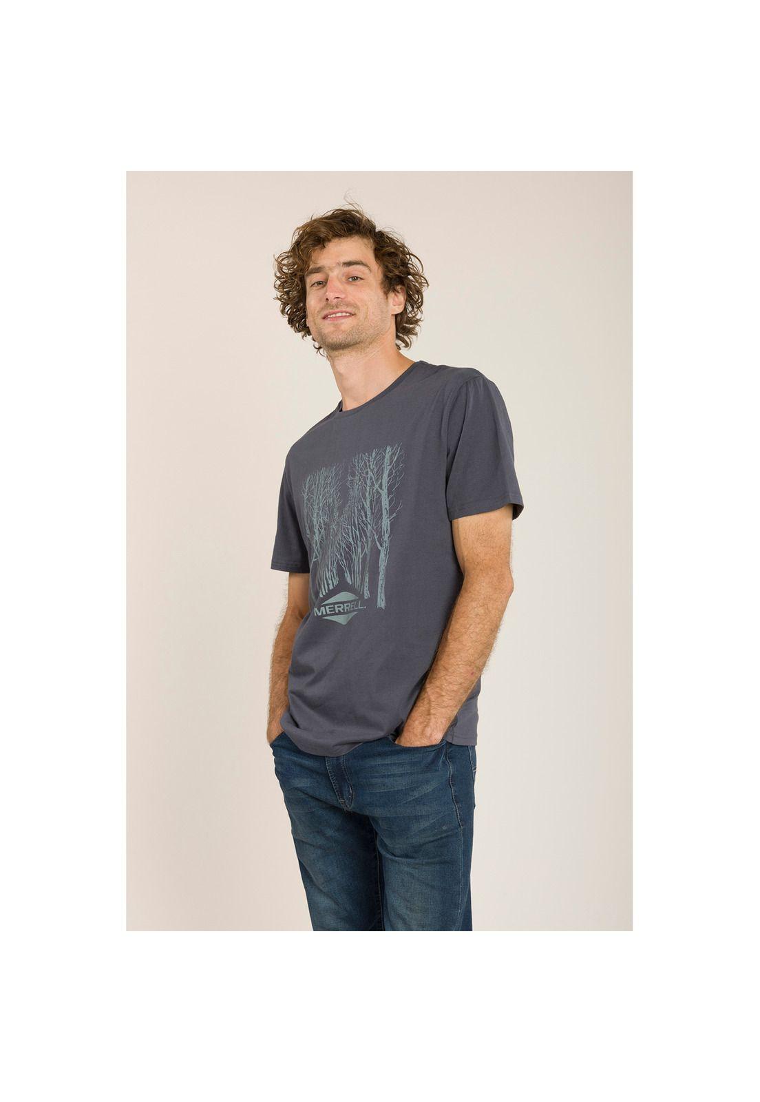 Polera Manga Corta Woods Grafito-1